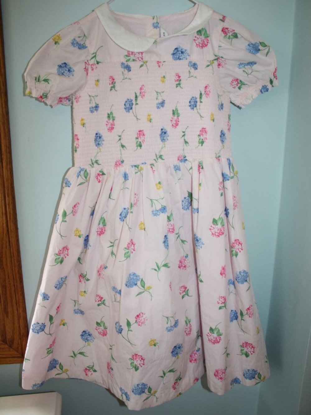 Janie and Jack Size 6 CHARLOTTE Floral Smocked Pink Marshmallow NWOT
